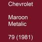 Preview: Chevrolet, Maroon Metalic, 79 (1981).